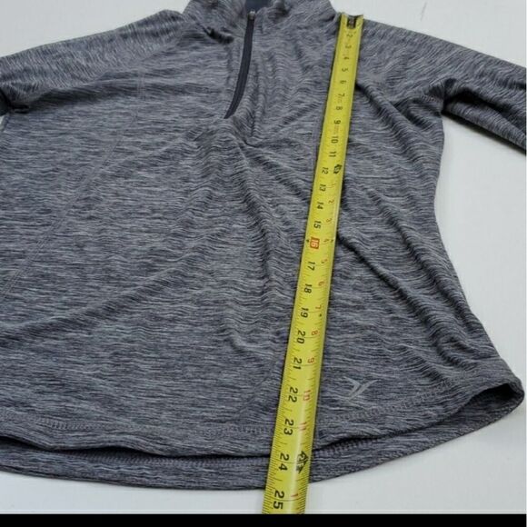 M SEMI-FITTED Half zip OLD NAVY TECH SHIRT GRAY PULLOVER POPOVER JACKET Medium - Picture 7 of 9